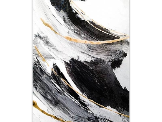 ΠΙΝΑΚΑΣ ΣΕ ΚΑΜΒΑ "GOLDEN AND SILVER REFLECTIONS" MEGAPAP ΨΗΦΙΑΚΗΣ ΕΚΤΥΠΩΣΗΣ 50X75X3ΕΚ.