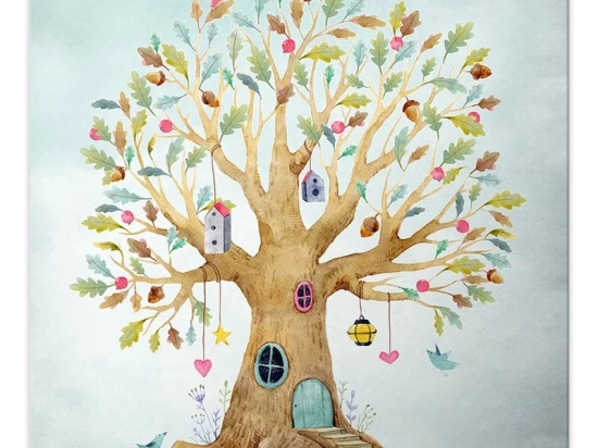 ΠΙΝΑΚΑΣ ΣΕ ΚΑΜΒΑ "MAGIC TREEHOUSE" MEGAPAP ΨΗΦΙΑΚΗΣ ΕΚΤΥΠΩΣΗΣ 40X40X3ΕΚ.