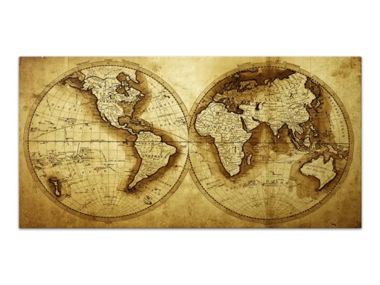 ΠΙΝΑΚΑΣ ΣΕ ΚΑΜΒΑ "ANCIENT WORLD MAP" MEGAPAP ΨΗΦΙΑΚΗΣ ΕΚΤΥΠΩΣΗΣ 120X60X3ΕΚ.