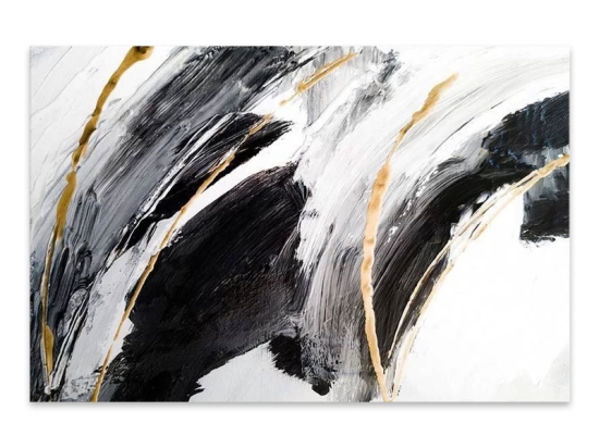 ΠΙΝΑΚΑΣ ΣΕ ΚΑΜΒΑ "GOLDEN AND SILVER REFLECTIONS" MEGAPAP ΨΗΦΙΑΚΗΣ ΕΚΤΥΠΩΣΗΣ 125X80X3ΕΚ.