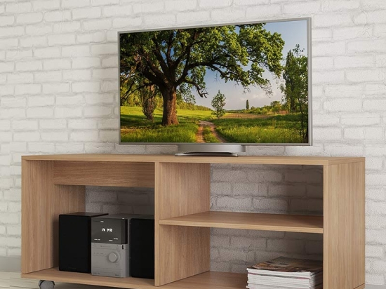 ΕΠΙΠΛΟ ΤΗΛΕΟΡΑΣΗΣ SABRINA MEGAPAP ΑΠΟ ΜΕΛΑΜΙΝΗ ΧΡΩΜΑ URBAN OAK 120X40X47ΕΚ.