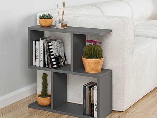 ΒΟΗΘΗΤΙΚΟ ΤΡΑΠΕΖΑΚΙ HOMEMANIA MEGAPAP ΧΡΩΜΑ ΑΝΘΡΑΚΙ 60X20X60ΕΚ.