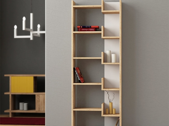 ΒΙΒΛΙΟΘΗΚΗ OPPA MEGAPAP ΧΡΩΜΑ ΦΥΣΙΚΟ ΟΞΙΑΣ/ΛΕΥΚΟ 60X22X162ΕΚ.