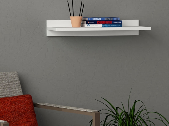 ΡΑΦΙΕΡΑ ΤΟΙΧΟΥ SIMPLE MEGAPAP ΜΕΛΑΜΙΝΗΣ ΧΡΩΜΑ ΛΕΥΚΟ 60X24X10ΕΚ.