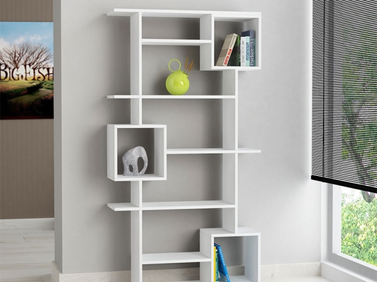 ΒΙΒΛΙΟΘΗΚΗ ΜΕΛΑΜΙΝΗΣ SOTO MEGAPAP ΧΡΩΜΑ ΛΕΥΚΟ 92X25X173ΕΚ.