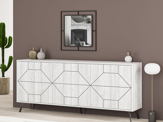 ΜΠΟΥΦΕΣ DUNE MEGAPAP ΧΡΩΜΑ ΛΕΥΚΟ ΑΝΤΙΚΕ 184X35X77,4ΕΚ.