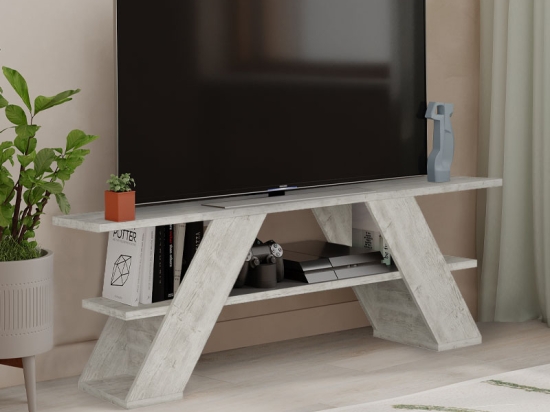 ΕΠΙΠΛΟ ΤΗΛΕΟΡΑΣΗΣ FARFALLA MEGAPAP ΧΡΩΜΑ ΛΕΥΚΟ ΑΝΤΙΚΕ 120X33,5X40ΕΚ.