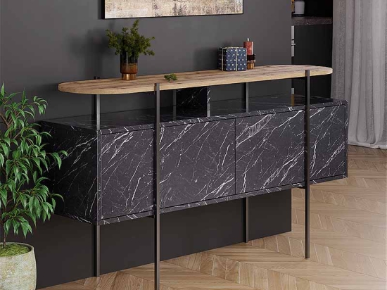 ΜΠΟΥΦΕΣ HANLEY MEGAPAP ΧΡΩΜΑ ΜΑΥΡΟ ΕΦΕ ΜΑΡΜΑΡΟΥ 150X38X86,2ΕΚ.