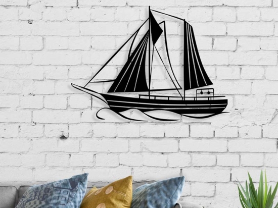 ΔΙΑΚΟΣΜΗΤΙΚΟ ΤΟΙΧΟΥ SAIL MEGAPAP ΜΕΤΑΛΛΙΚΟ ΧΡΩΜΑ ΜΑΥΡΟ 55X2X40ΕΚ.