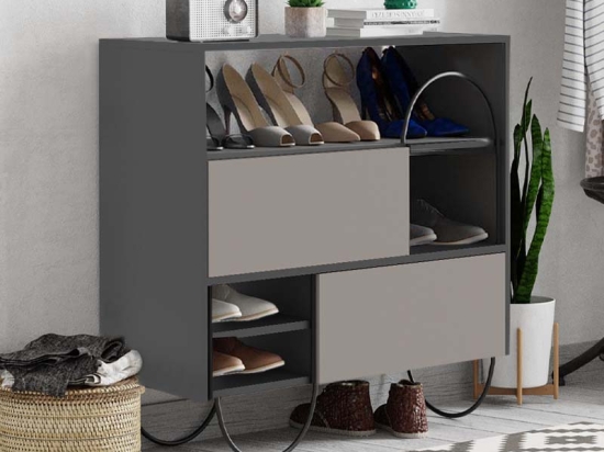 ΠΑΠΟΥΤΣΟΘΗΚΗ ΜΕΛΑΜΙΝΗΣ NORFOLK MEGAPAP ΧΡΩΜΑ ΑΝΘΡΑΚΙ 97X35X94,5ΕΚ.