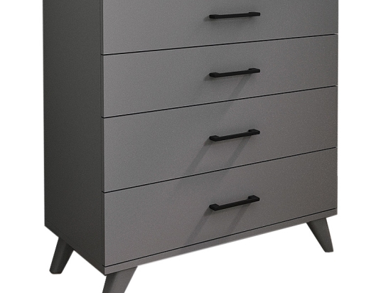 ΣΥΡΤΑΡΙΕΡΑ ΜΕΛΑΜΙΝΗΣ DACOTA MEGAPAP ΧΡΩΜΑ ΑΝΘΡΑΚΙ 76X44X86,4ΕΚ.