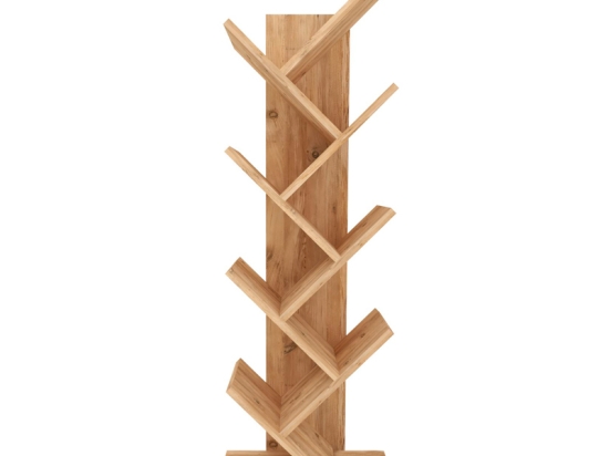 ΒΙΒΛΙΟΘΗΚΗ ΜΕΛΑΜΙΝΗΣ MILTON MEGAPAP ΧΡΩΜΑ PINE OAK 44X22X121ΕΚ.