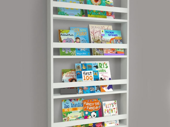 ΕΠΙΤΟΙΧΙΑ ΒΙΒΛΙΟΘΗΚΗ - ΡΑΦΙΕΡΑ MONTESSORI MEGAPAP ΑΠΟ ΜΕΛΑΜΙΝΗ ΧΡΩΜΑ ΛΕΥΚΟ 74X10X120ΕΚ.