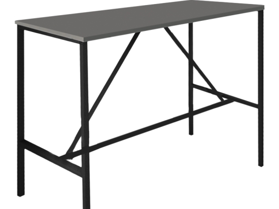ΤΡΑΠΕΖΙ ΜΠΑΡ - STAND CREGO MEGAPAP ΜΕΤΑΛΛΙΚΟ - ΜΕΛΑΜΙΝΗΣ ΧΡΩΜΑ ΑΝΘΡΑΚΙ - ΜΑΥΡΟ 100X45X89ΕΚ.