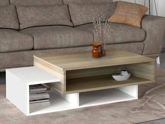 ΤΡΑΠΕΖΑΚΙ ΣΑΛΟΝΙΟΥ TAB MEGAPAP ΧΡΩΜΑ ΛΕΥΚΟ - CORDOBA 105X60X32ΕΚ.