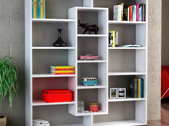 ΒΙΒΛΙΟΘΗΚΗ AMPLE MEGAPAP ΧΡΩΜΑ ΛΕΥΚΟ 125X22X135,7ΕΚ.