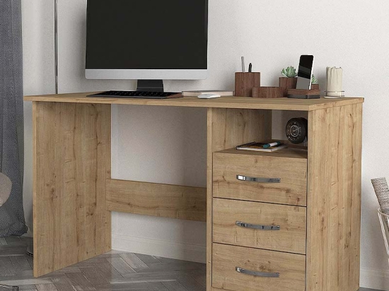 ΓΡΑΦΕΙΟ ΕΡΓΑΣΙΑΣ ELDORIS MEGAPAP ΧΡΩΜΑ SAPPHIRE OAK 120X60X75ΕΚ.
