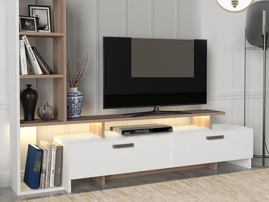 ΣΥΝΘΕΣΗ ΤΗΛΕΟΡΑΣΗΣ SIMAL MEGAPAP ΜΕ LED ΧΡΩΜΑ ΛΕΥΚΟ - CORDOBA 168,2X31,3X120ΕΚ.
