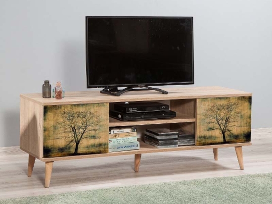 ΕΠΙΠΛΟ ΤΗΛΕΟΡΑΣΗΣ SOHO MEGAPAP ΑΠΟ ΜΕΛΑΜΙΝΗ ΧΡΩΜΑ SONOMA 140X40X50 ΕΚ.
