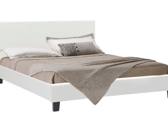 ΚΡΕΒΑΤΙ NEVIL PAKOWORLD 150X200 PU ΧΡΩΜΑ ΛΕΥΚΟ ΜΑΤ