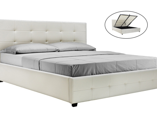ΚΡΕΒΑΤΙ ROI PAKOWORLD 160X200 PU ΛΕΥΚΟ ΜΑΤ + ΑΠΟΘΗΚΕΥΤΙΚΟ ΧΩΡΟ