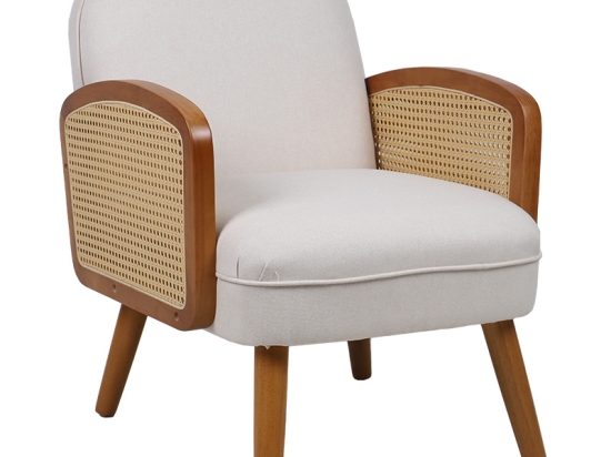 ΠΟΛΥΘΡΟΝΑ RICCO PAKOWORLD ΥΦΑΣΜΑ ΜΠΕΖ-PE RATTAN ΦΥΣΙΚΟ-RUBBERWOOD ΚΑΡΥΔΙ
