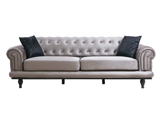 ΚΑΝΑΠΕΣ 3ΘΕΣΙΟΣ PWF-0522 PAKOWORLD ΥΦΑΣΜΑ ΓΚΡΙ-ΜΑΥΡΟ 230X95X78ΕΚ