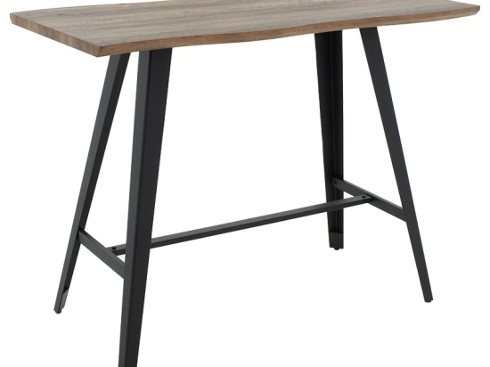 TΡΑΠΕΖΙ ΜΠΑΡ FORTITUDE PAKOWORLD MDF ΚΑΡΥΔΙ - ΠΟΔΙ ΜΑΥΡΟ 140X70X103.5ΕΚ