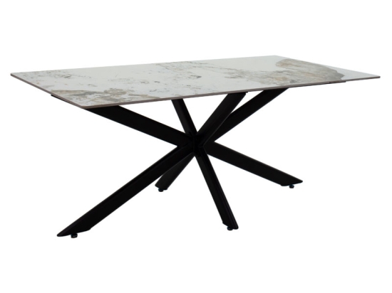 ΤΡΑΠΕΖΙ BETHAN PAKOWORLD SINTERED STONE ΛΕΥΚΟ ΜΑΡΜΑΡΟΥ-ΜΑΥΡΟ 180X90X75ΕΚ