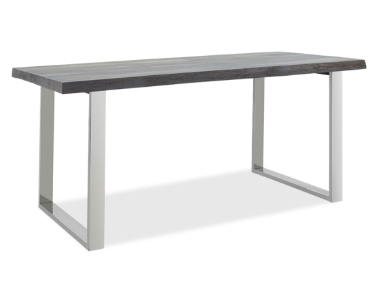 ΤΡΑΠΕΖΙ FALAN PAKOWORLD ΜΑΣΙΦ ΞΥΛΟ 5ΕΚ ΓΚΡΙ ANTIQUE-ΠΟΔΙ INOX 180X90X77.5ΕΚ