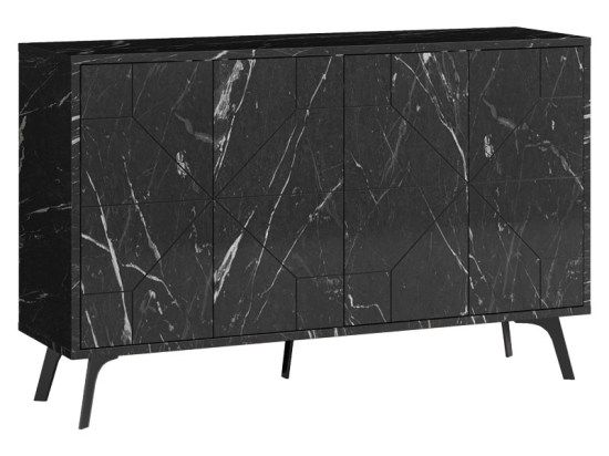 ΜΠΟΥΦΕΣ URSULA PAKOWORLD ΜΑΥΡΟ ΜΑΡΜΑΡΟΥ 123X35X77.5ΕΚ