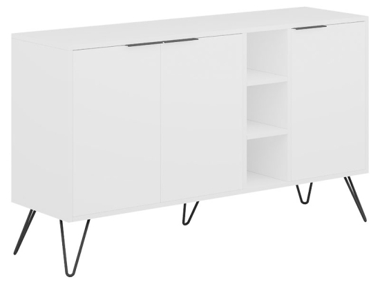 ΜΠΟΥΦΕΣ CLARA PAKOWORLD ΛΕΥΚΟ 142X35.5X83ΕΚ