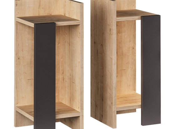 ΚΟΜΟΔΙΝΟ IMMERSE PAKOWORLD ΣΕΤ 2 ΤΜΧ. OAK-ΑΝΘΡΑΚΙ 27X25X60ΕΚ