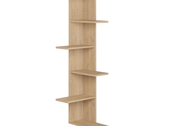 ΒΙΒΛΙOΘΗΚΗ ΓΩΝΙΑΚΗ SASO PAKOWORLD ΜΕΛΑΜΙΝΗΣ OAK 37X37X141ΕΚ