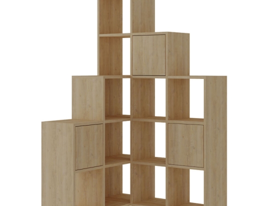 ΒΙΒΛΙΟΘΗΚΗ PALEO PAKOWORLD ΦΥΣΙΚΟ ΜΕΛΑΝΙΝΗ 150.8X28X150.8ΕΚ
