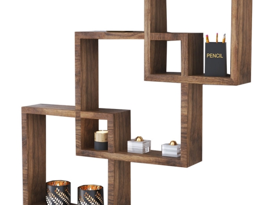 ΡΑΦΙΕΡΑ ΤΟΙΧΟΥ MAAS PAKOWORLD ΧΡΩΜΑ ΚΑΡΥΔΙ 33X8.5X33ΕΚ