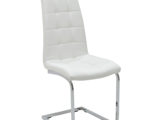 ΚΑΡΕΚΛΑ DARRELL PAKOWORLD PU ΛΕΥΚΟ-ΒΑΣΗ ΧΡΩΜΙΟΥ 42X49X106ΕΚ