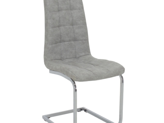 ΚΑΡΕΚΛΑ DARRELL PAKOWORLD PU ΑΝΤΙΚΕ ΓΚΡΙ-ΒΑΣΗ ΧΡΩΜΙΟΥ 42X49X106ΕΚ