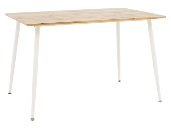 ΤΡΑΠΕΖΙ CUBA PAKOWORLD MDF SONOMA-ΛΕΥΚΟ 120X80X75ΕΚ