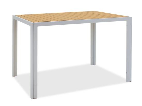 TΡΑΠΕΖΙ TESSA PAKOWORLD ΜΕΤΑΛΛΟ ΛΕΥΚΟ-ΦΥΣΙΚΟ 120X80X75ΕΚ