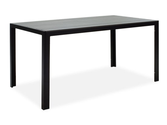 ΤΡΑΠΕΖΙ NARES PAKOWORLD ΑΛΟΥΜΙΝΙΟ ΜΑΥΡΟ-PLYWOOD ΑΝΘΡΑΚΙ 140X80X72.5ΕΚ