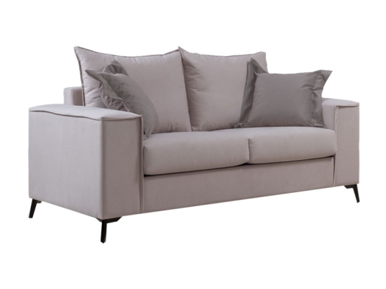ΚΑΝΑΠΕΣ VERONA 2ΘΕΣΙΟΣ CREAM - ΜΑΞΙΛΑΡΙΑ MOCHA 173X93X100ΕΚ