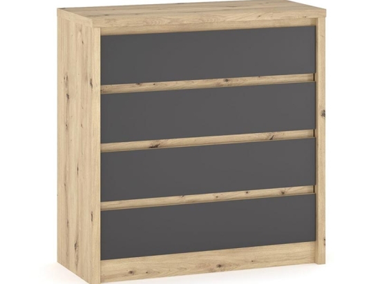 ΣΥΡΤΑΡΙΕΡΑ LAVINIA PAKOWORLD 4ΩΝ ΣΥΡΤΑΡΙΩΝ ΑΝΘΡΑΚΙ-SONOMA 89X39.5X92ΕΚ