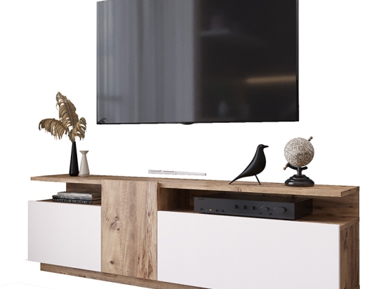 ΕΠΙΠΛΟ ΤΗΛΕΟΡΑΣΗΣ ELANA PAKOWORLD SONOMA-ΛΕΥΚΟ 150X29.5X46.3ΕΚ