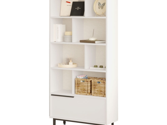 ΒΙΒΛΙΟΘΗΚΗ LIBRO PAKOWORLD ΜΕΛΑΜΙΝΗΣ ΛΕΥΚΟ-ΜΑΥΡΟ 84X29.5X175.5ΕΚ