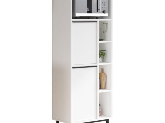 ΣΤΗΛΗ ΚΟΥΖΙΝΑΣ MIGNIATO PAKOWORLD ΛΕΥΚΟ-ΜΑΥΡΟ 60X35.5X161.5ΕΚ