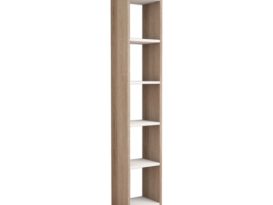 ΒΙΒΛΙΟΘΗΚΗ DARCO PAKOWORLD ΜΕΛΑΜΙΝΗΣ OAK-ΛΕΥΚΟ 28.6X22X160ΕΚ