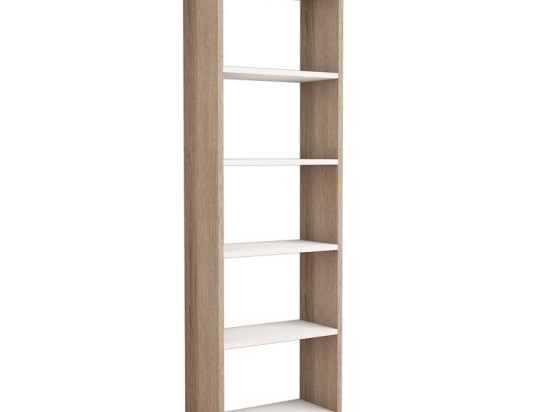 ΒΙΒΛΙΟΘΗΚΗ DARCO PAKOWORLD ΜΕΛΑΜΙΝΗΣ OAK-ΛΕΥΚΟ 48.6X22X160ΕΚ
