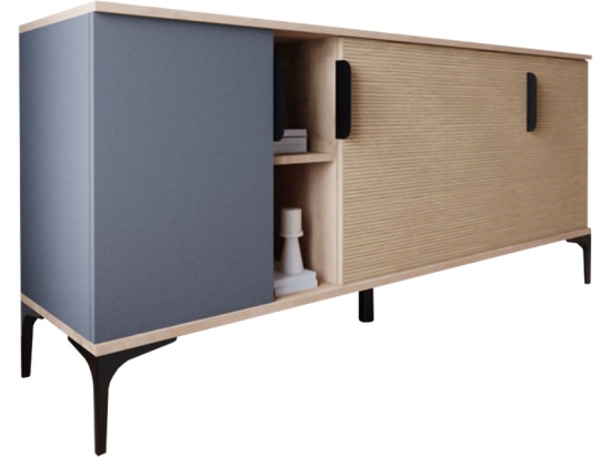 ΜΠΟΥΦΕΣ TAJESY PAKOWORLD ΜΕΛΑΜΙΝΗΣ ΑΝΘΡΑΚΙ-OAK 180X40X78ΕΚ