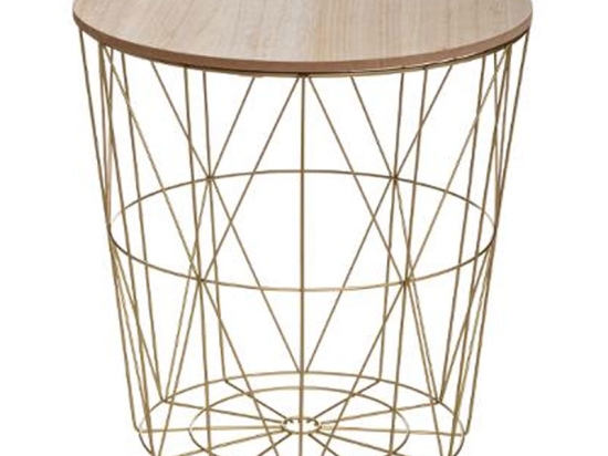 ΤΡΑΠΕΖΙ ΣΑΛΟΝΙΟΥ KUMI PAKOWORLD OAK-ΧΡΥΣΟ Φ41X40ΕΚ